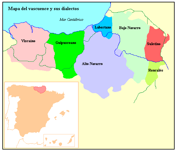 El euskera tiene 7 dialectos.